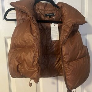 Automet Brown Puffer Vest